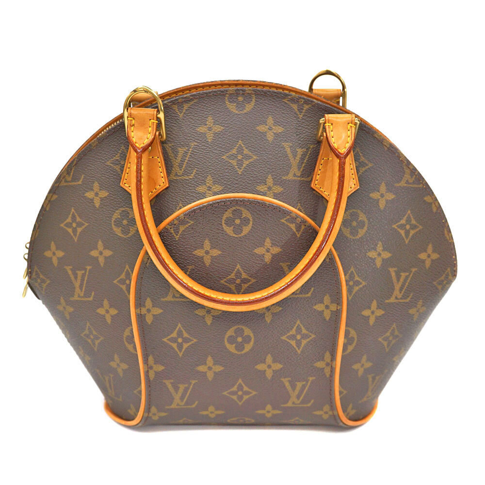 Louis Vuitton Ellipse Top Handle Bag Monogram Canvas Leather Brown